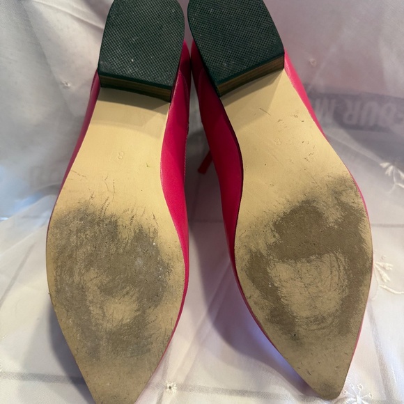 Hot Pink Pointed-Toe Ankle Boots | Gold Zip Detail | Size 8 - Picture 5 of 5